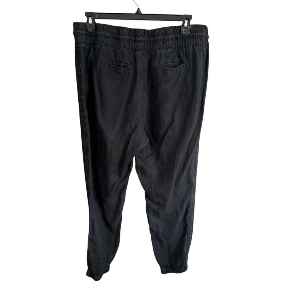 Athleta Women’s 100% Linen Black Casual Jogger Pants, size 16 - Picture 2 of 10